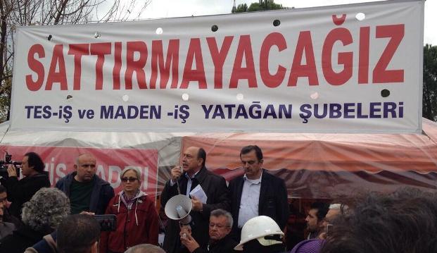 HDP Milletvekili Levent Tüzel'den Yatağan işçileri ziyareti